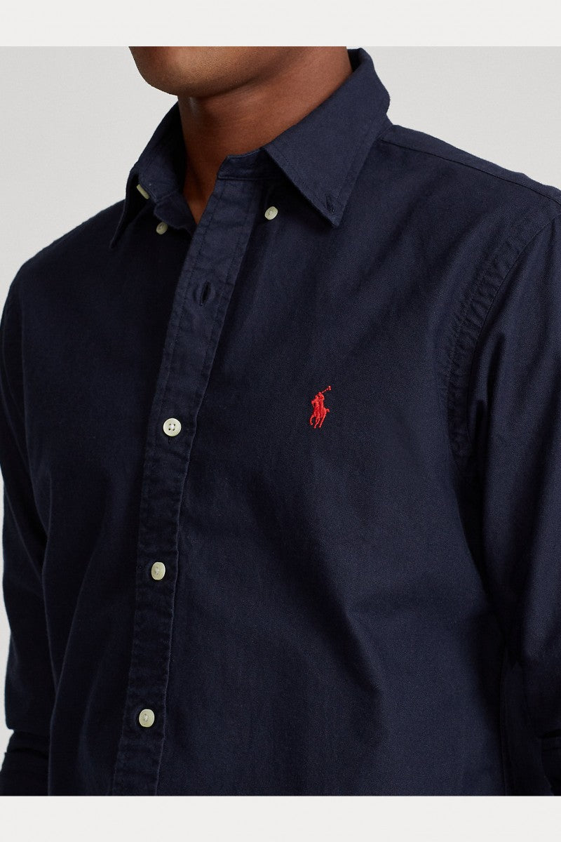 Ralph Lauren Custom Fit Garment-Dyed Oxford Shirt | Navy