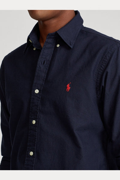 Ralph Lauren Custom Fit Garment-Dyed Oxford Shirt | Navy