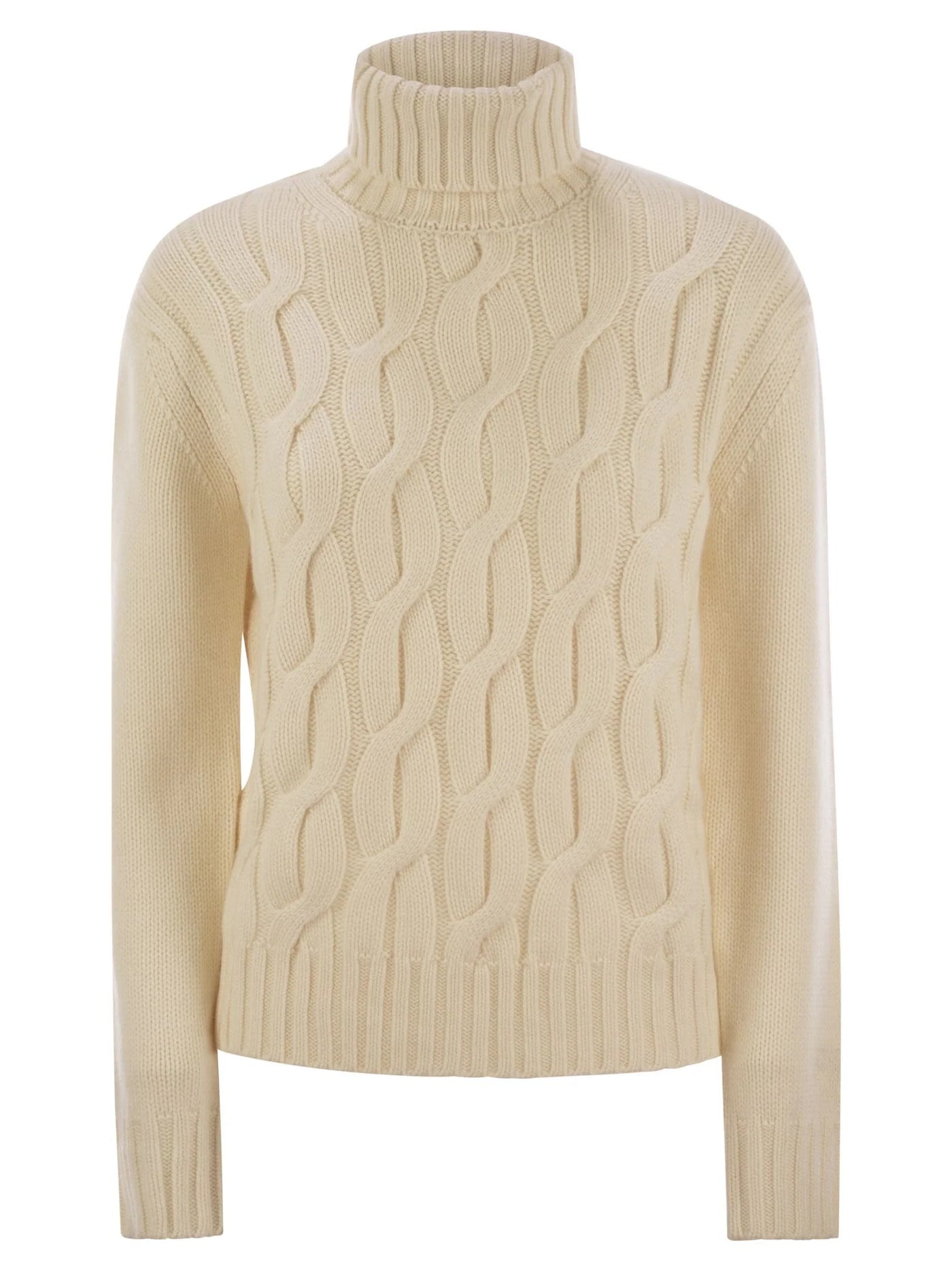 MC2 Woman Giverny High Neck Sweater | Ecru