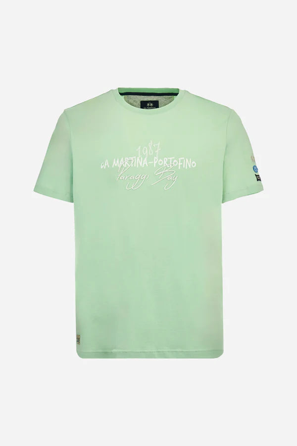 La Martina Regular Fit Cotton Jersey T-shirt - Algar | Pastel Green