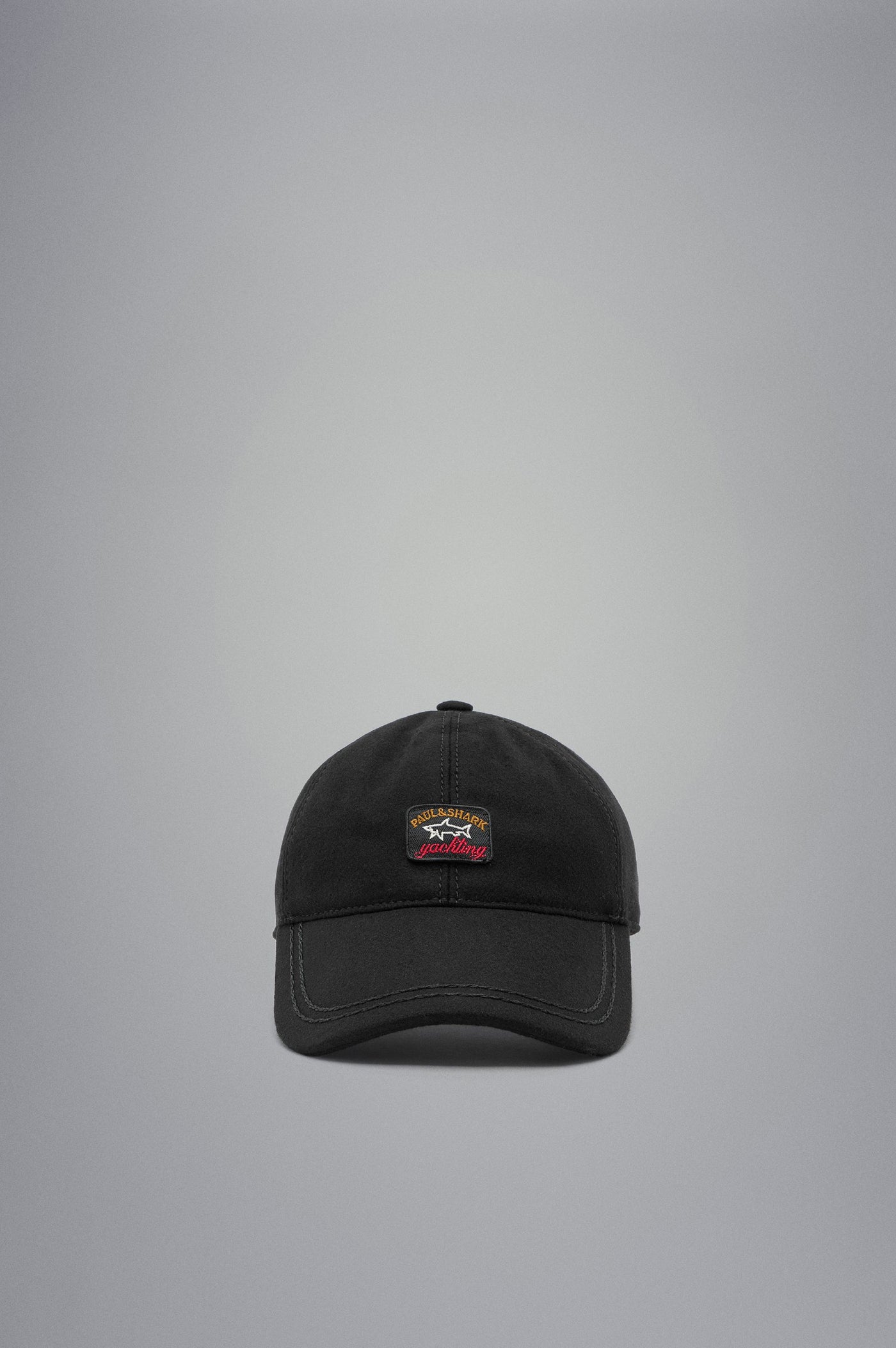 Paul & Shark Wool Hat with Iconic Badge | Black