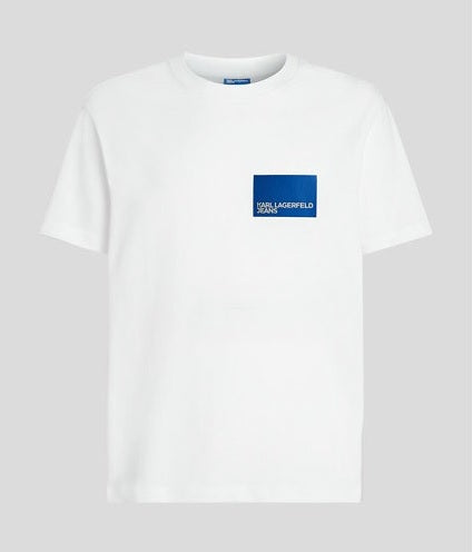 Karl Lagerfeld Regular Fit Box Logo T-shirt | White