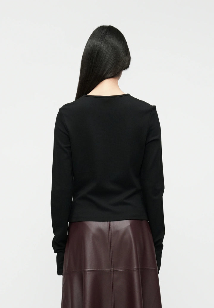 Karl Lagerfeld Milano Cut Out Women's Top | Black