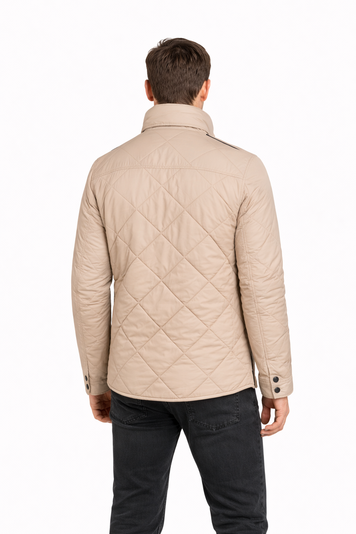 Paul & Shark Save The Sea Quilted Jacket with Alcantara® | Beige