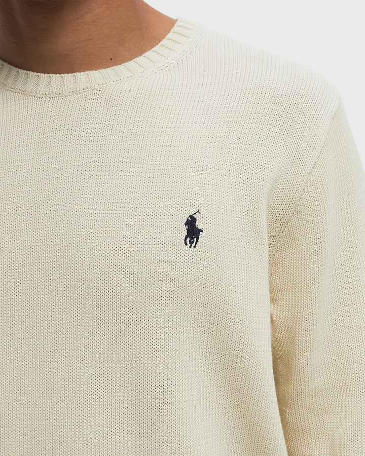 Ralph Lauren Cotton Crewneck Jumper | Cream