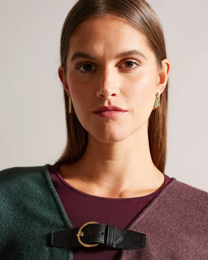 Ted Baker Suffia Buckle Poncho | Dark Red