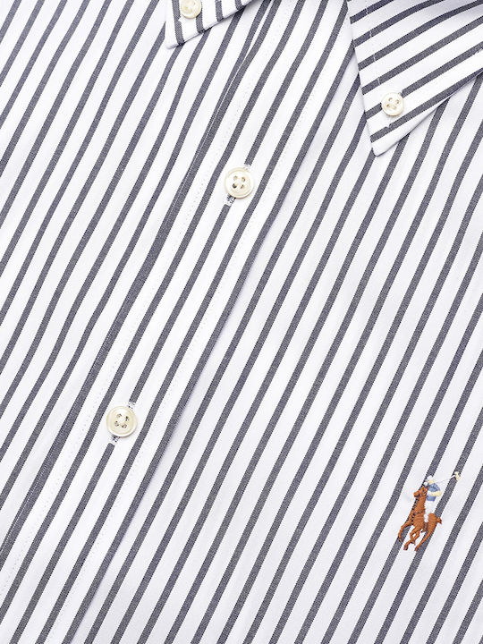 Ralph Lauren Dress Custom Fit Poplin Shirt | Blue/White