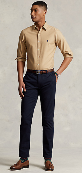 Ralph Lauren Custom Fit Oxford Shirt | Surrey Tan