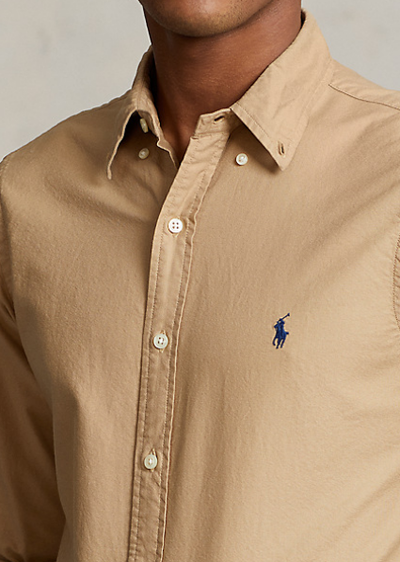 Ralph Lauren Custom Fit Oxford Shirt | Surrey Tan