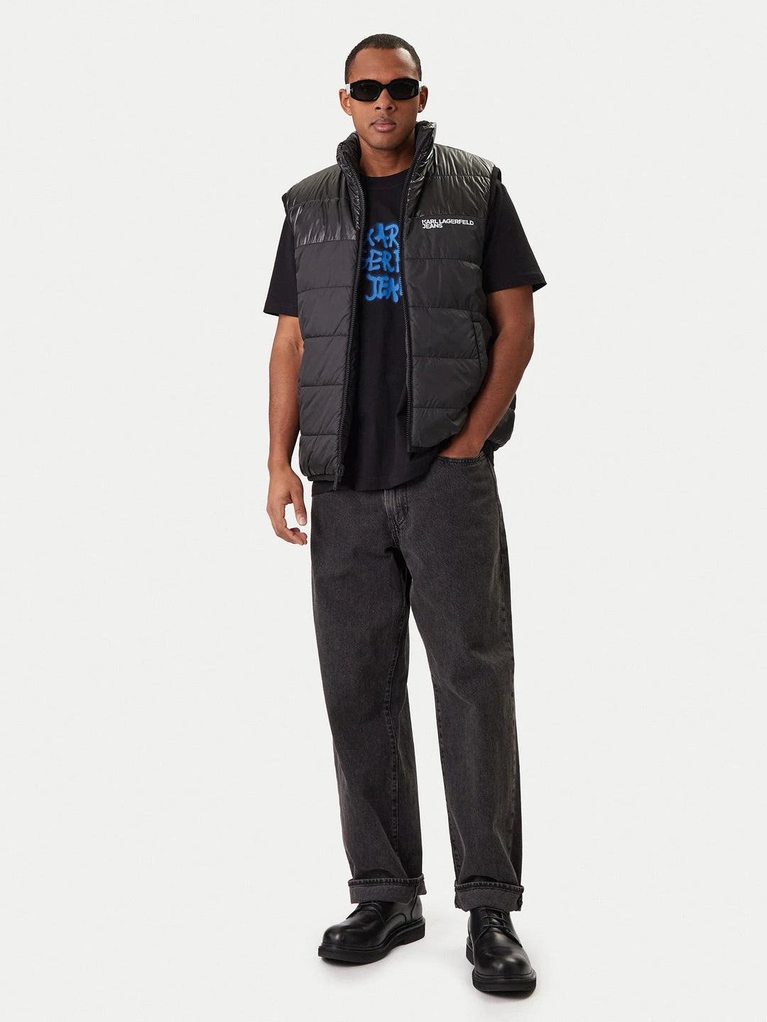 Karl Lagerfeld Reversible Men's Vest | Black