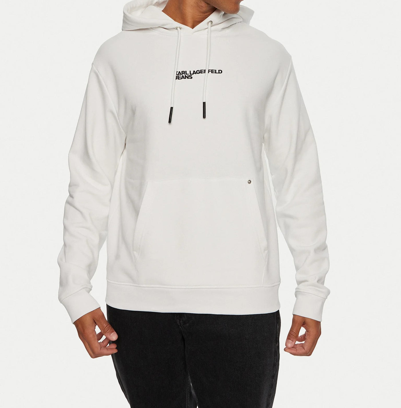 Karl Lagerfeld Print Regular Fit Hoodie | White