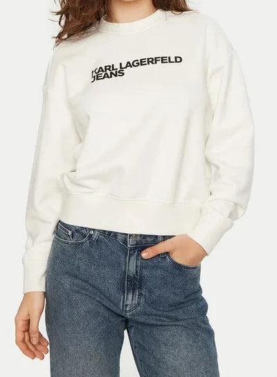 Karl Lagerfeld Regular Essential Logo Sweater | White