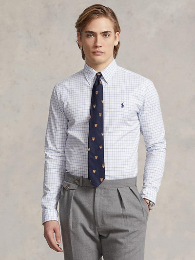 Ralph Lauren Checked Shirt Custom Fit | Blue/White