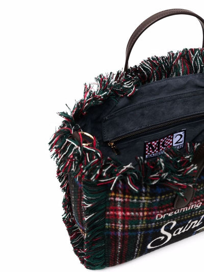 MC2 Saint Barth Colette Wooly Tartan Handbag | Multicolor