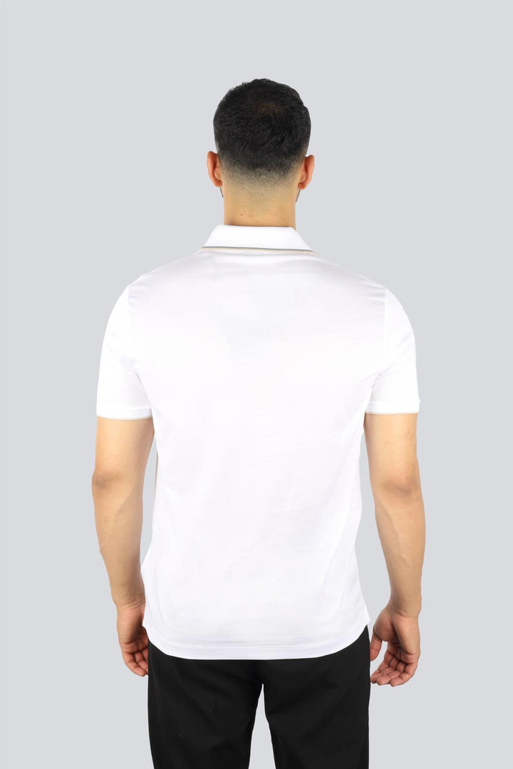Paul & Shark Double Mercerised Jersey Cotton Polo | White