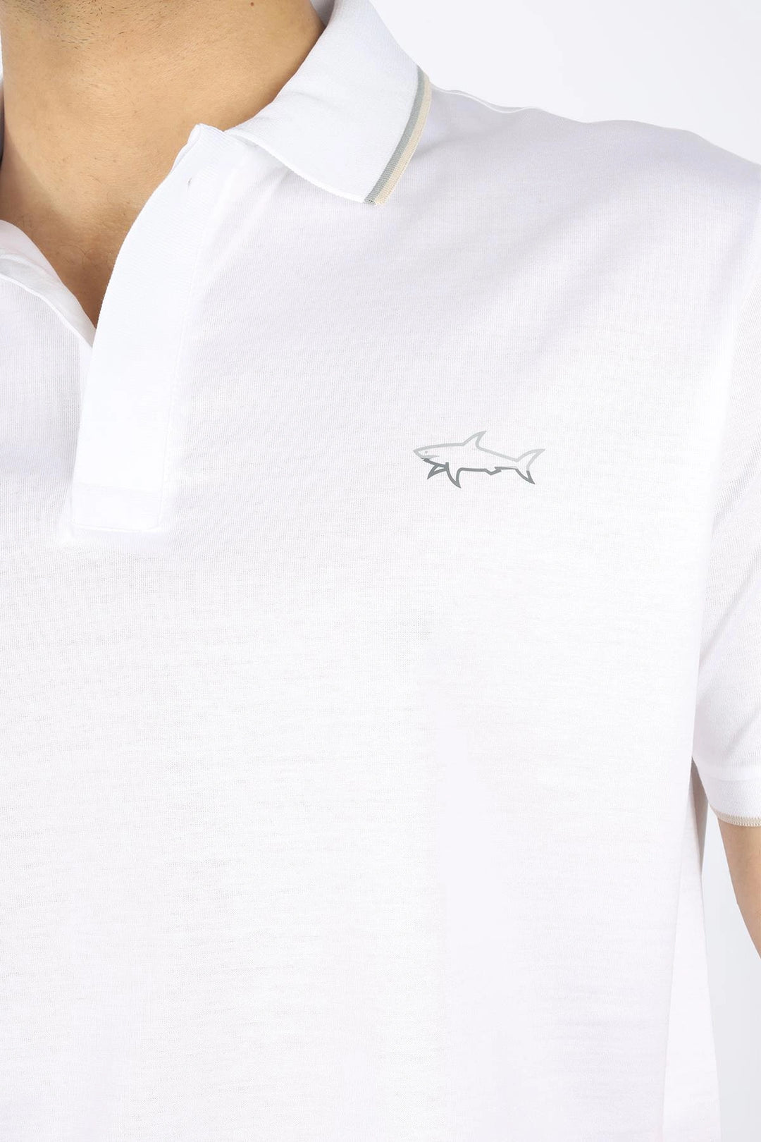 Paul & Shark Double Mercerised Jersey Cotton Polo | White