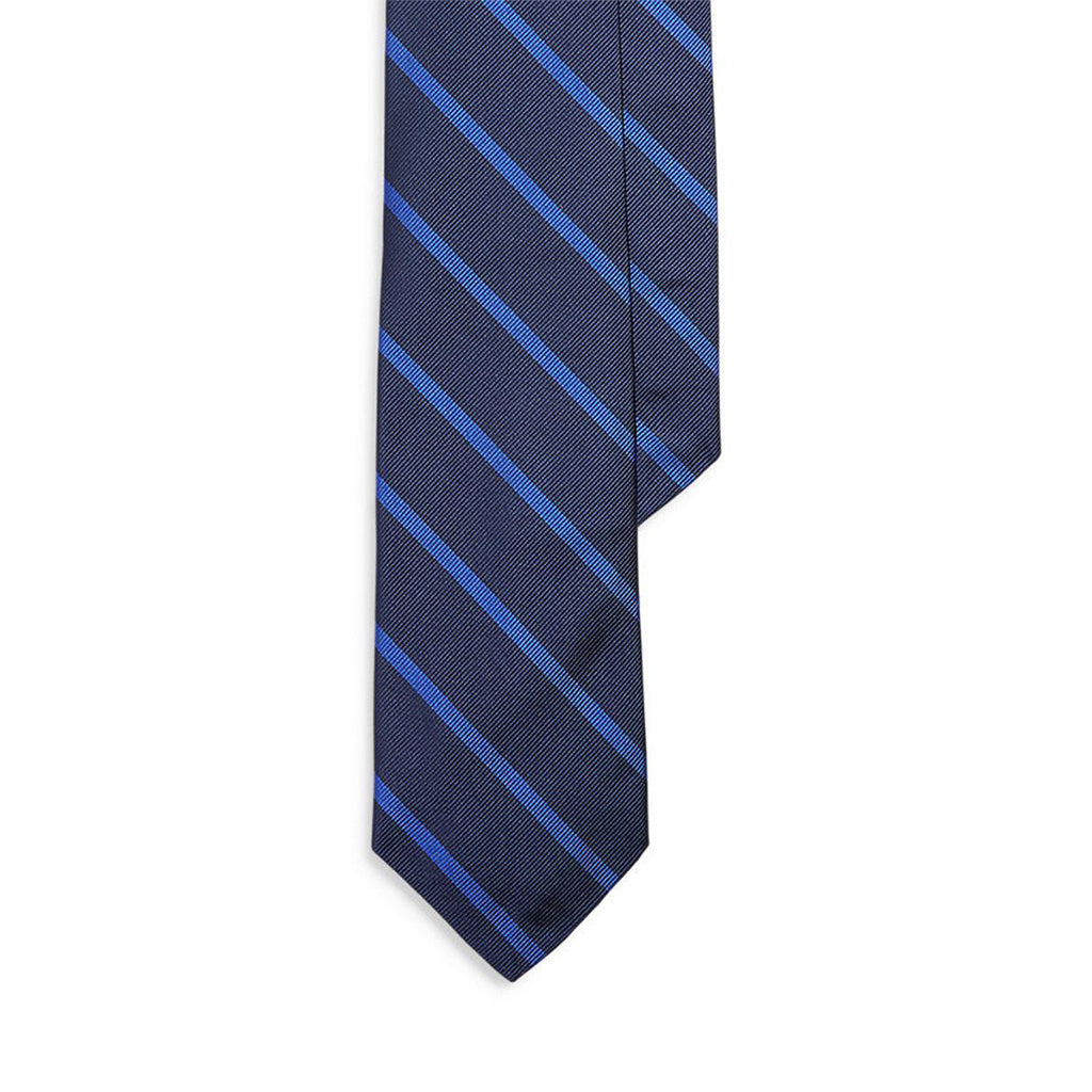 Ralph Lauren Striped Silk Repp Tie | Navy/Royal
