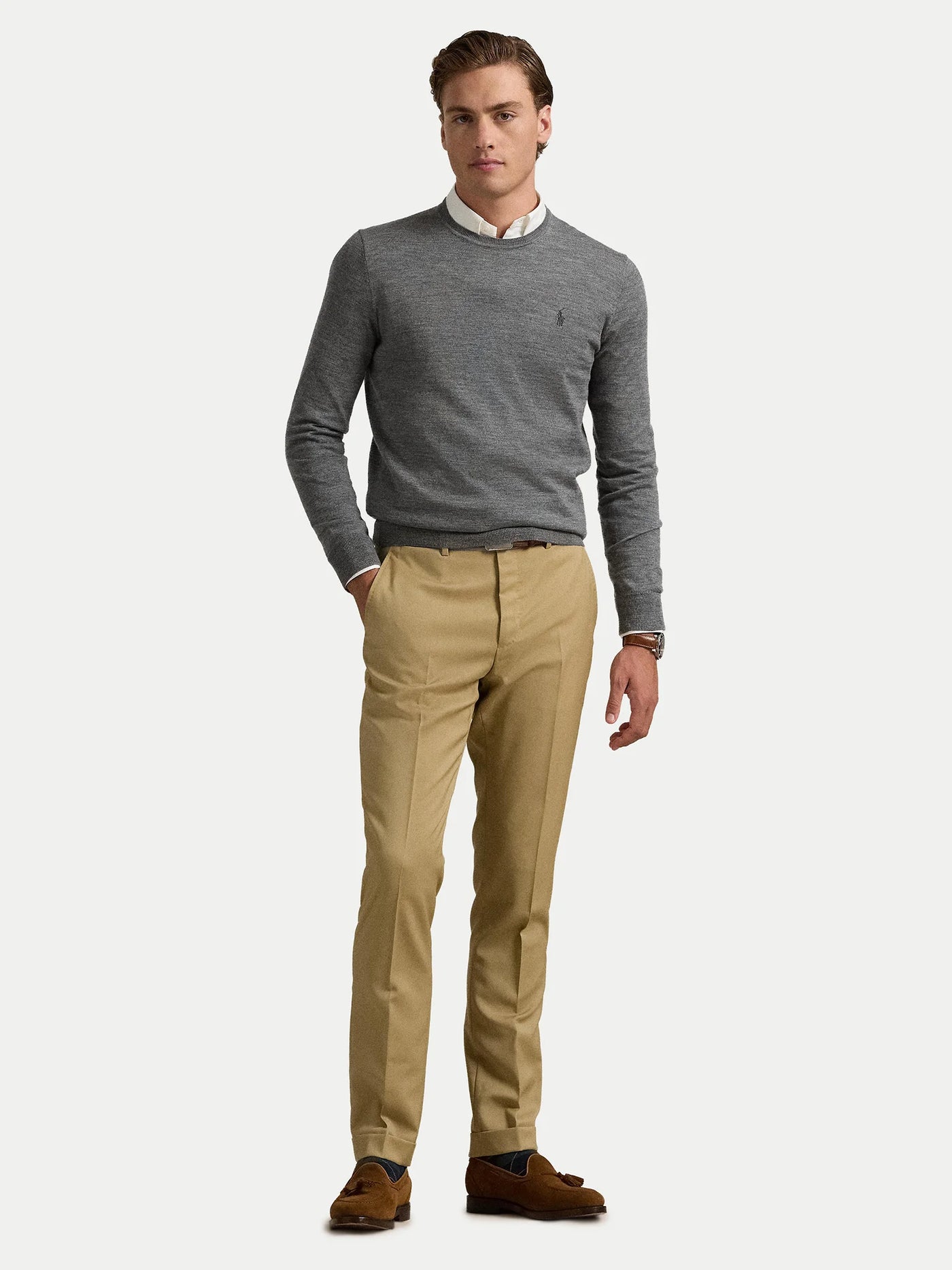 Ralph Lauren Slim Fit Knitwear | Grey