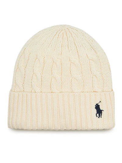 Ralph Lauren Cable Knit Women's Beanie | Cream