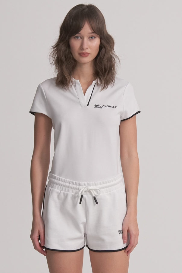 Karl Lagerfels Slim Fit Women's Polo | White
