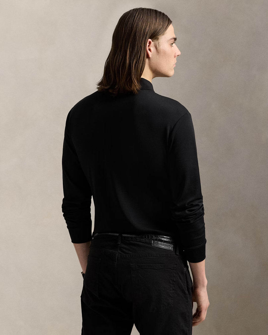 Ralph Lauren Custom Slim Fit Soft Cotton Polo Shirt | Black