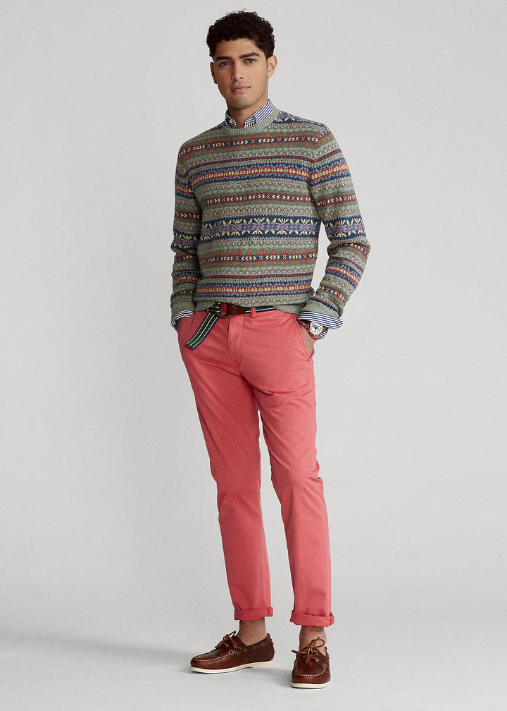 Ralph Lauren Washed Stretch Slim Fit Chino Trouser | Nantucket Red