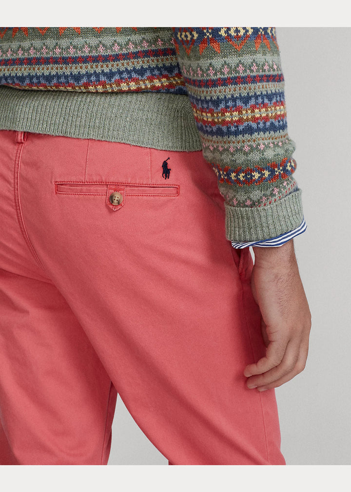 Ralph Lauren Washed Stretch Slim Fit Chino Trouser | Nantucket Red