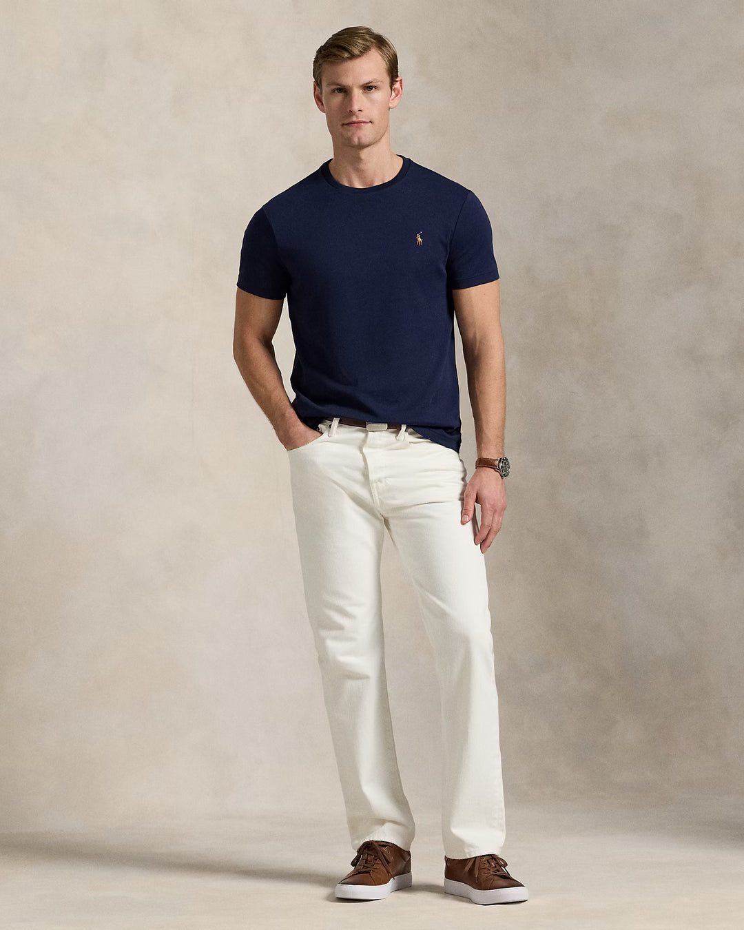 Ralph Lauren Custom Slim Fit Soft Cotton T-Shirt | Refined Navy