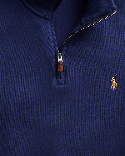 Ralph Lauren Estate-Rib Quarter-Zip Pullover | Cruise Navy