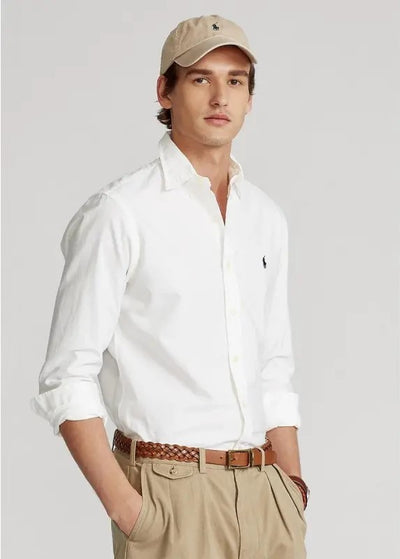 Ralph Lauren Custom Fit Garment-Dyed Oxford Shirt | White