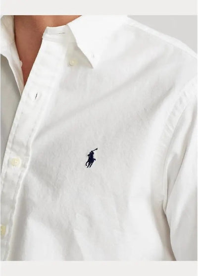 Ralph Lauren Custom Fit Garment-Dyed Oxford Shirt | White