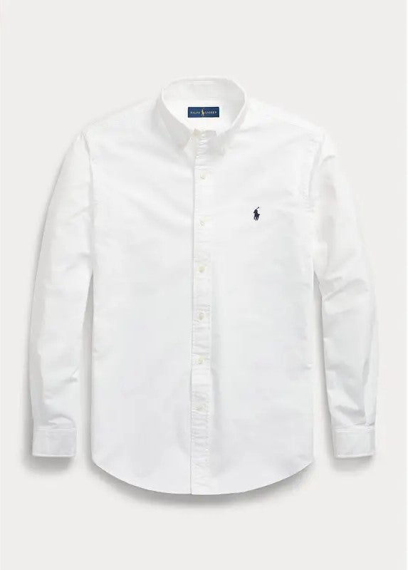 Ralph Lauren Custom Fit Garment-Dyed Oxford Shirt | White
