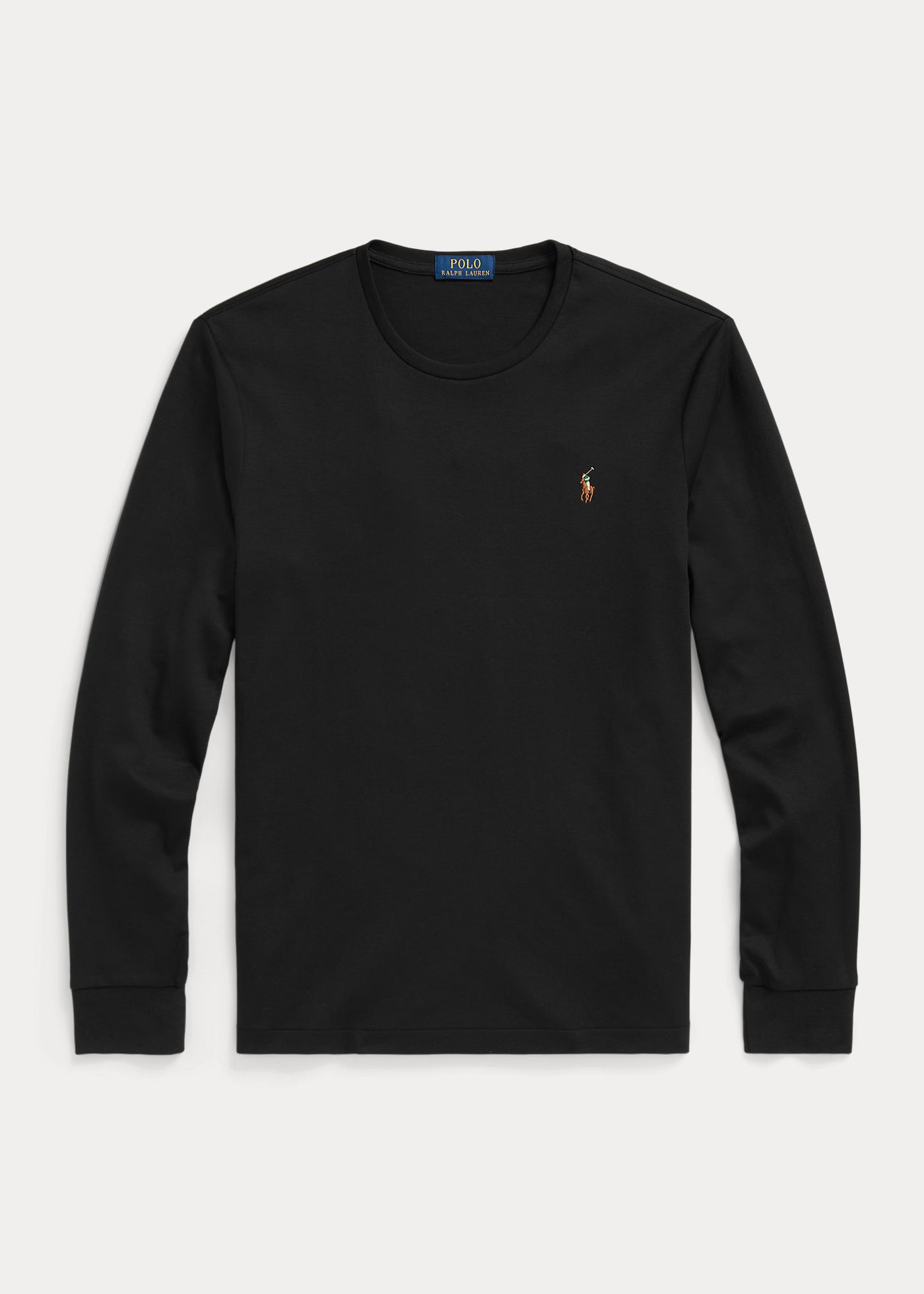 Ralph Lauren Custom Slim Fit Soft Cotton Interlock T-Shirt | Black