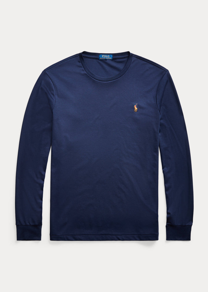 Ralph Lauren Custom Slim Fit Soft Cotton Interlock T-Shirt | Refined Navy