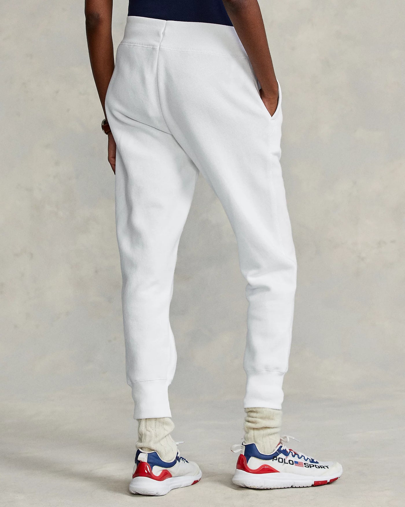 Ralph Lauren Fleece Tracksuit Bottoms | White