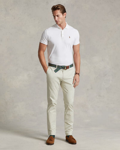 Ralph Lauren Custom Slim Fit Soft Cotton Polo Shirt | White