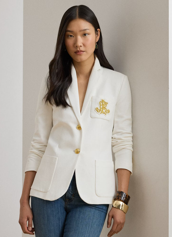 Lauren Ralph Lauren Bullion Jacquard Blazer | White
