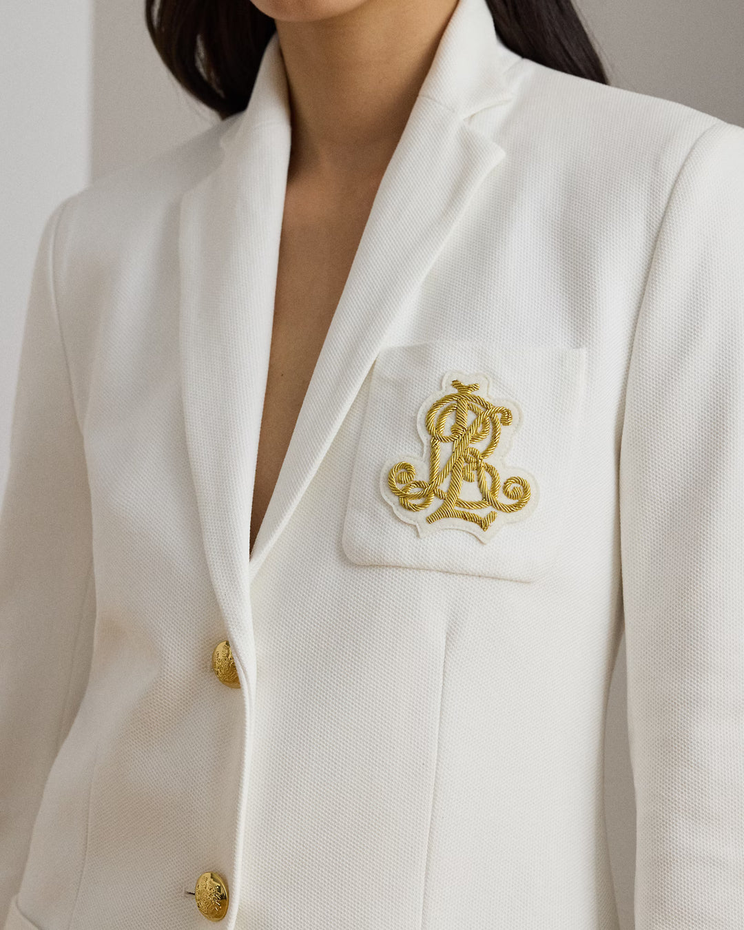 Lauren Ralph Lauren Bullion Jacquard Blazer | White