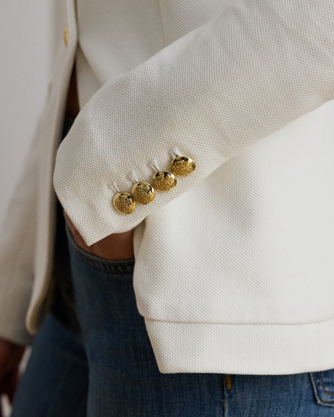 Lauren Ralph Lauren Bullion Jacquard Blazer | White