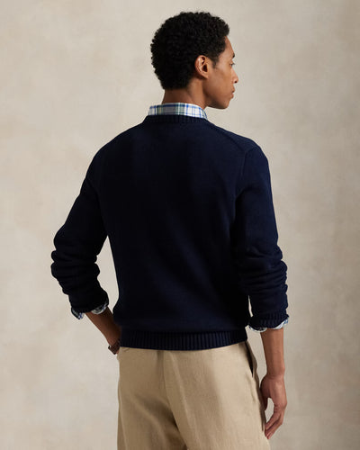 Ralph Lauren Cotton Crewneck Jumper | Hunter Navy