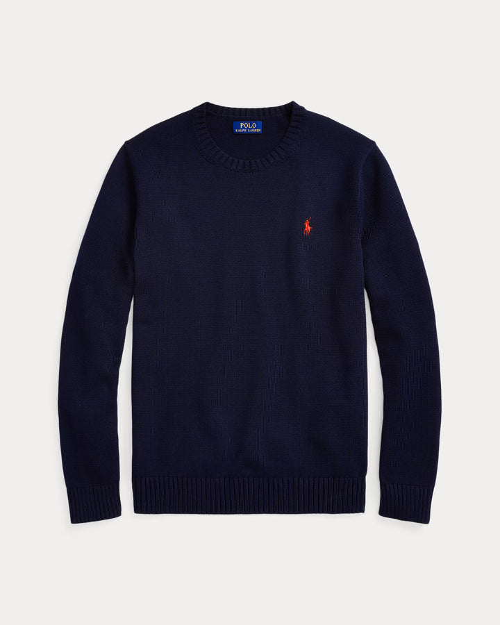 Ralph Lauren Cotton Crewneck Jumper | Hunter Navy