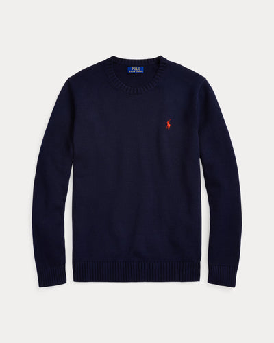 Ralph Lauren Cotton Crewneck Jumper | Hunter Navy
