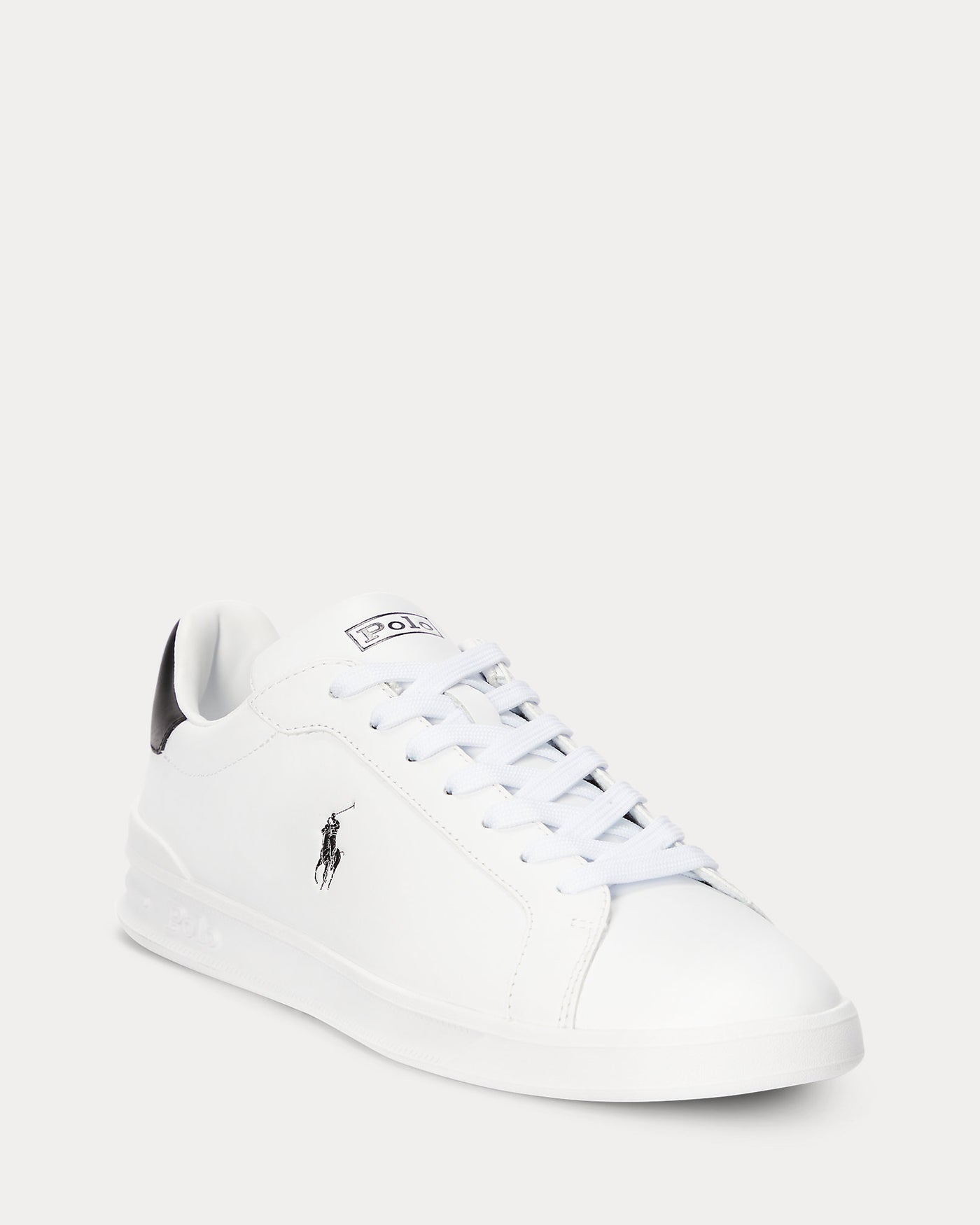 Ralph Lauren Heritage Court II Leather Men's Trainer | White/Black