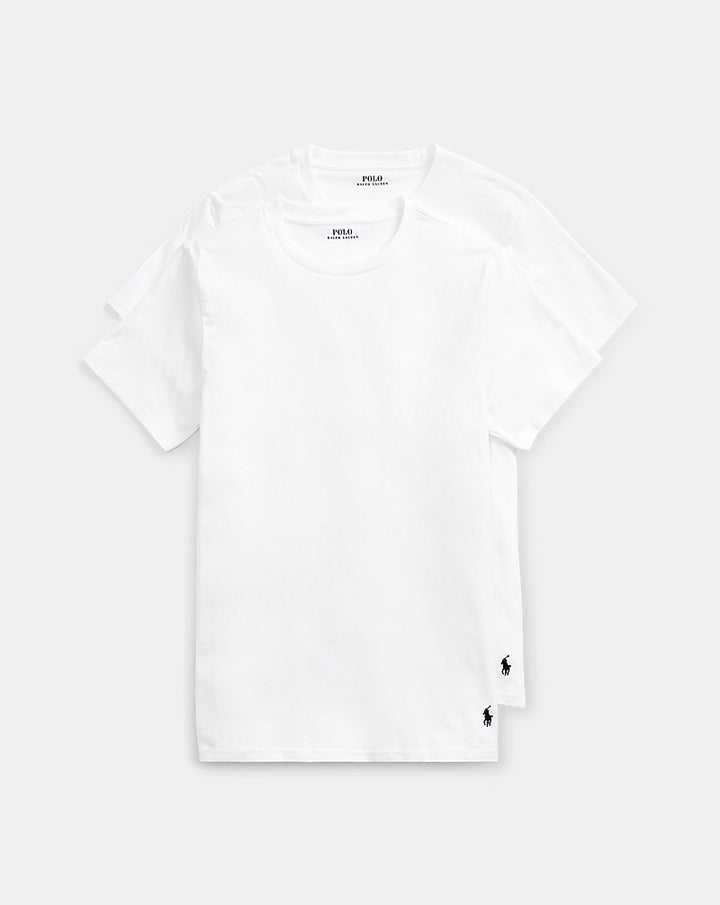 Ralph Lauren Classic Crewneck Undershirt 2-Pack | White