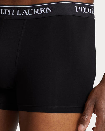 Ralph Lauren Stretch Cotton Boxer Shorts 3-Pack | Black