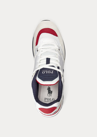 Ralph Lauren Trackster 200 Sneaker | White/Grey/Navy/Red
