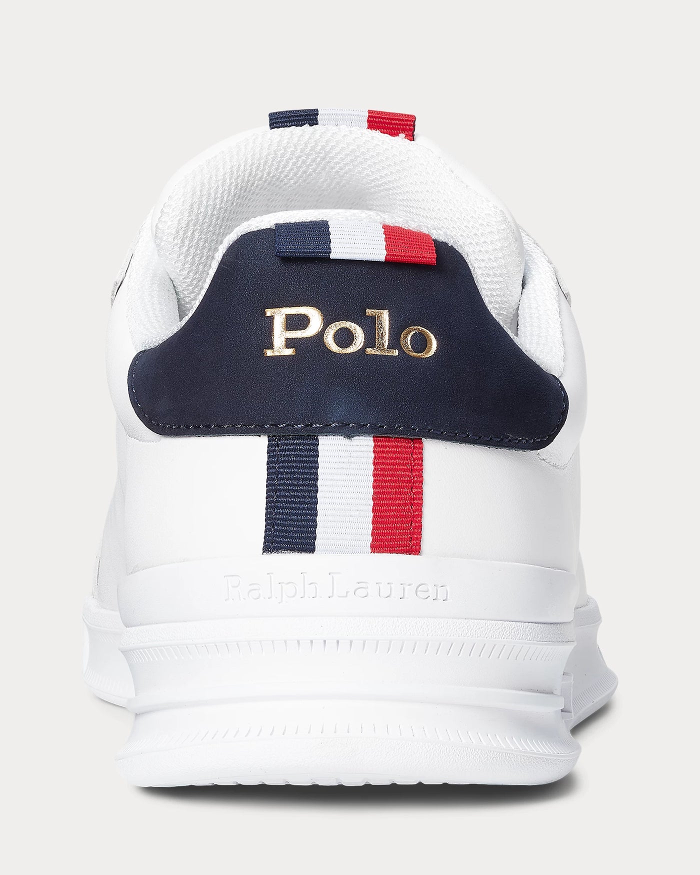 Ralph Lauren Heritage Court II Leather Women's Trainer | White/Navy/Red