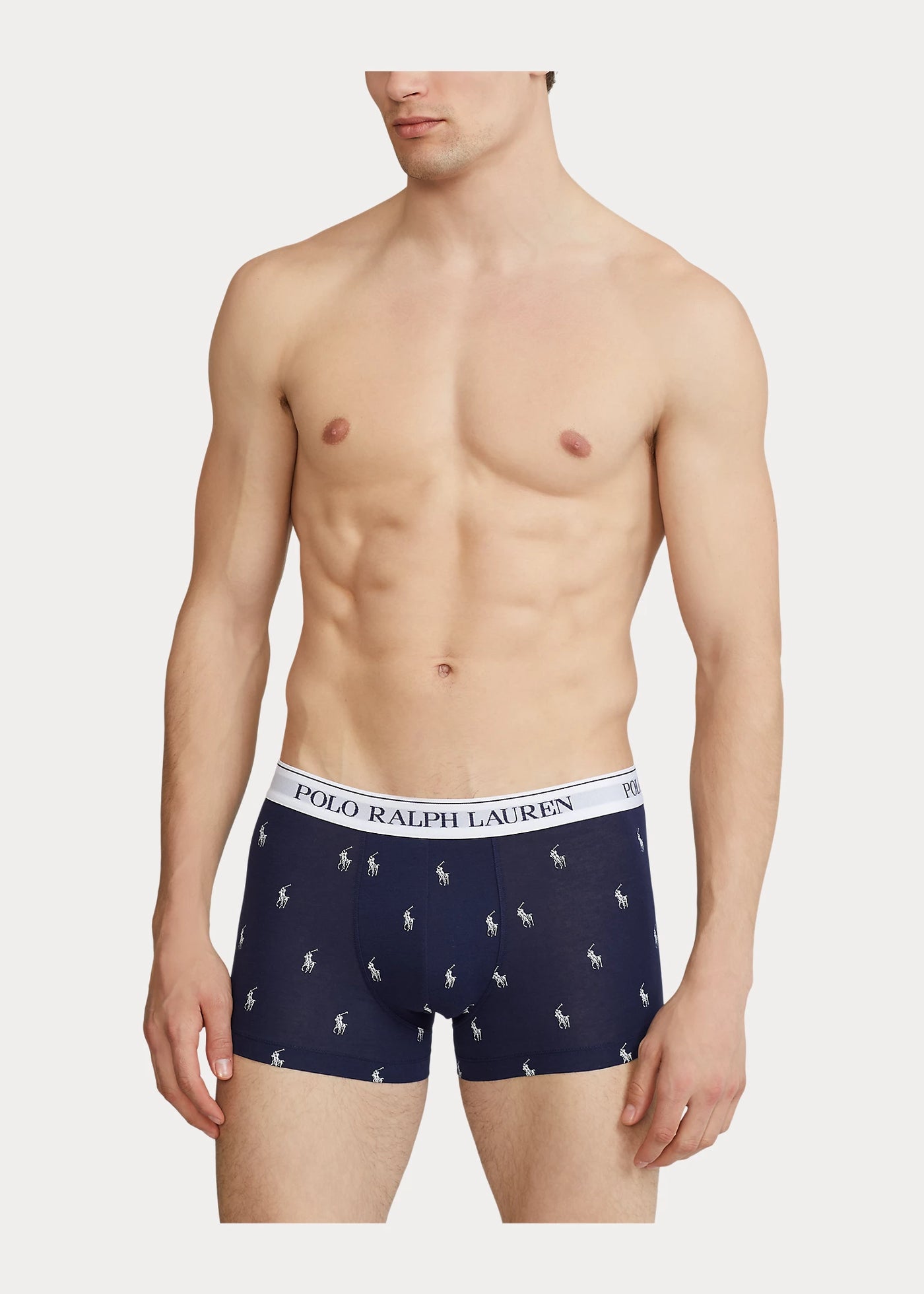 Ralph Lauren Classic Stretch Cotton Trunk 3-Pack | Navy/White/Pony