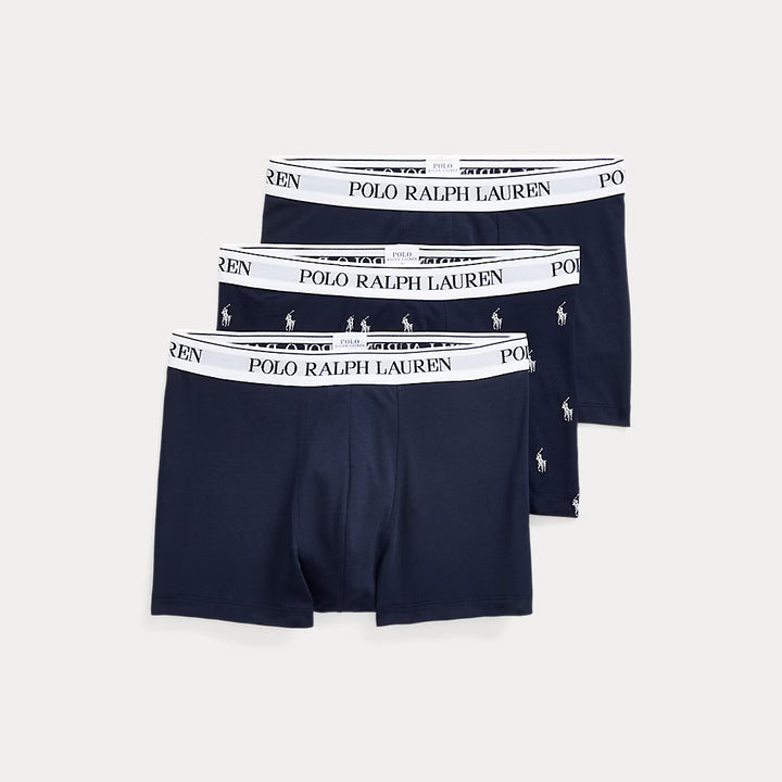 Ralph Lauren Classic Stretch-Cotton Trunk 3-Pack | Navy/Pony