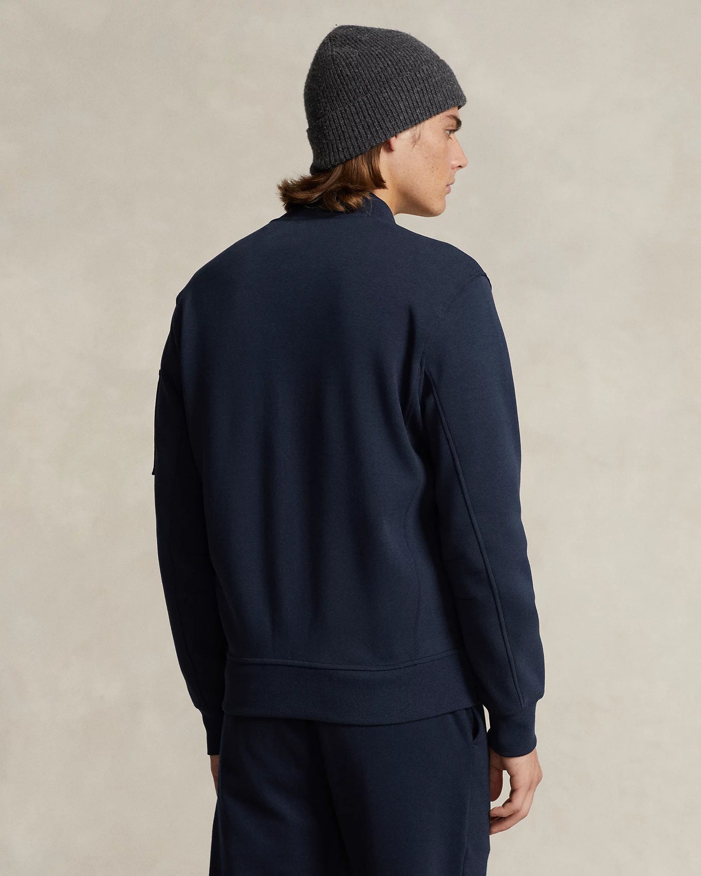 Ralph Lauren Double-Knit Bomber Jacket | Aviator Navy